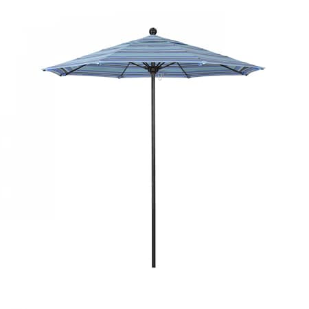 California Umbrella 7.5' Black Aluminum Market Patio Umbrella, Sunbrella Dolce Oasis 194061334560